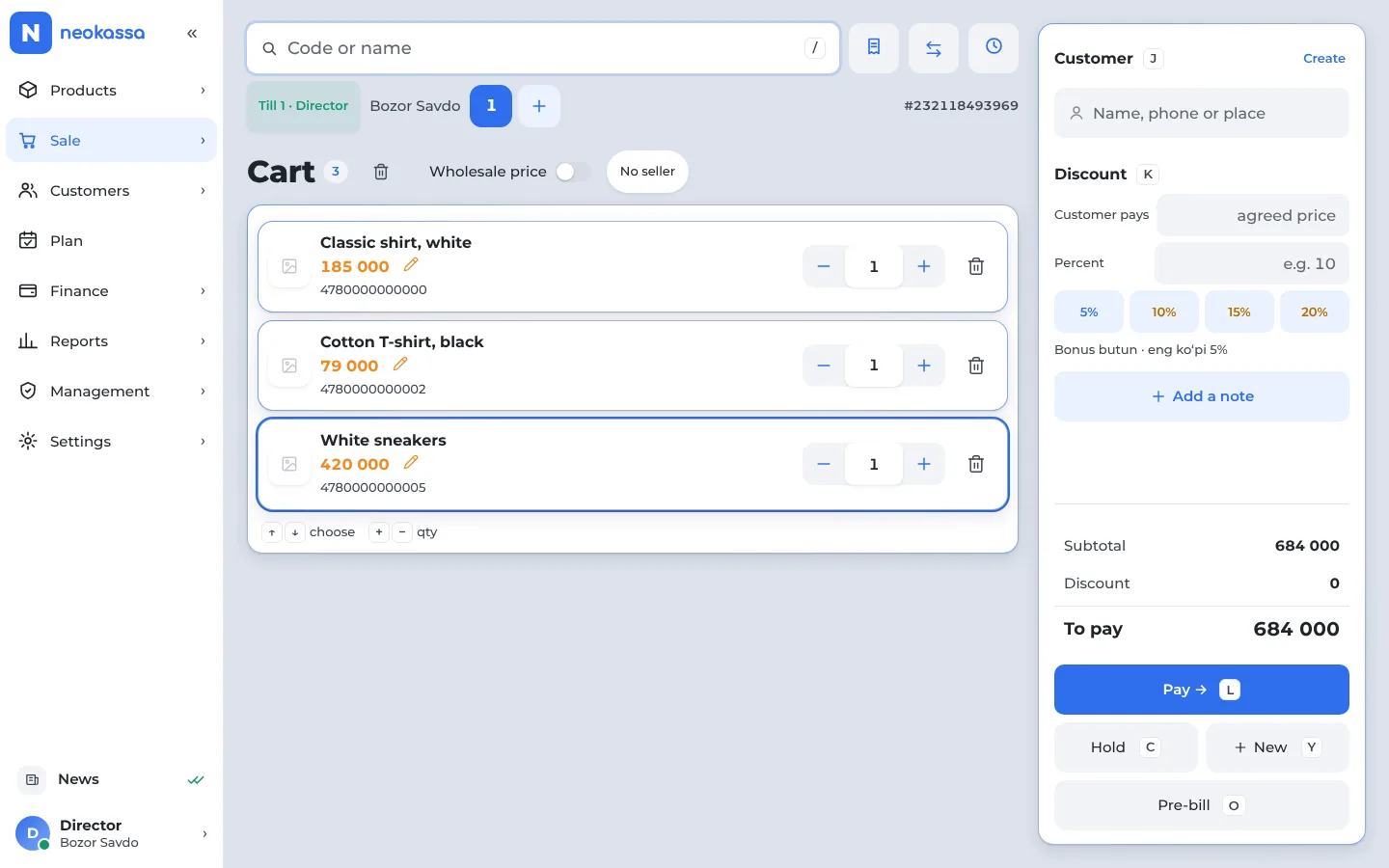Cart — one scan and it’s in — on a computer